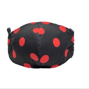 Red / Black Polka Dot Face mask